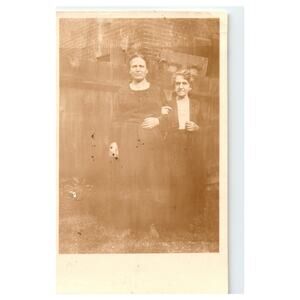 Vintage Real Photo Postcard of Two Women Early 20th Century RPPC